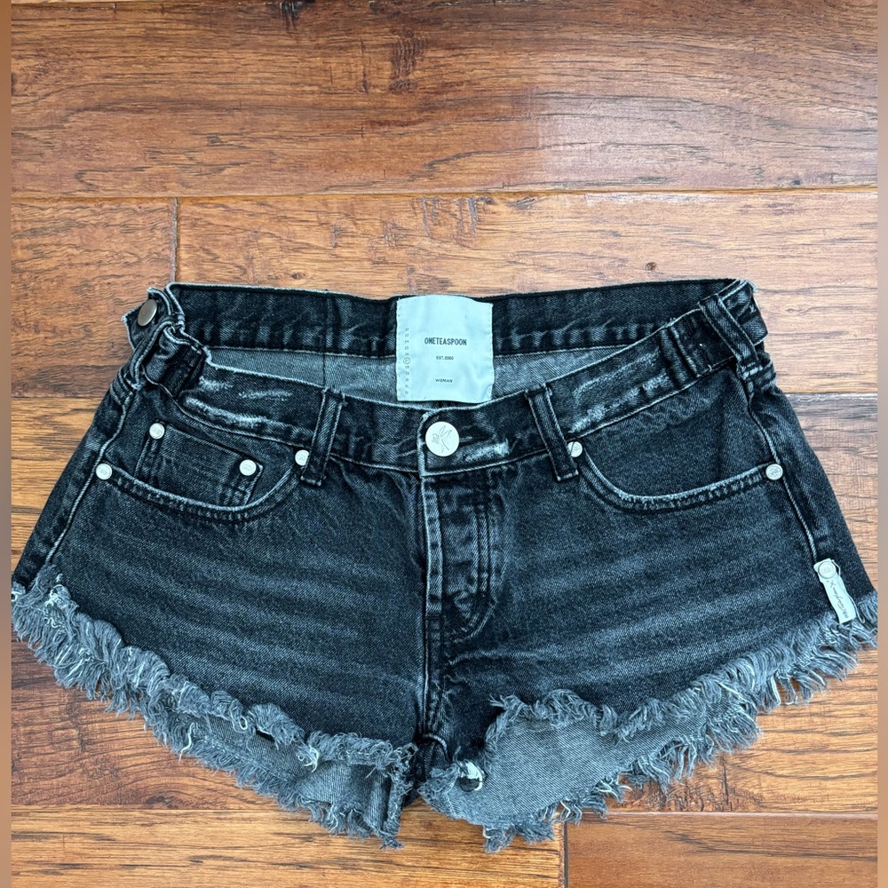 One Teaspoon Size 27 Black Jean Shorts
